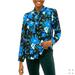 J. Crew Tops | Floral Bow Tie Blouse. | Color: Blue/Green | Size: M