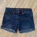 American Eagle Outfitters Shorts | American Eagle Outfitters Super Stretch Midi Jean Shorts Size 8. | Color: Blue/Red | Size: 8