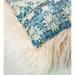 Anthropologie Accents | Anthropologie Shaggy Faux Fur Pillow - Blue | Color: Blue/Cream | Size: Os