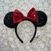 Disney Accessories | Disney Parks Authentic Mickey Minnie Black And Red Sequence Ears Gently Used | Color: Black/Red | Size: Os