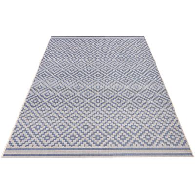 Teppich HANSE HOME "Raute" Gr. 4, blau, B:160cm H:8mm L:230cm, Kunstfaser, Teppiche, In-& Outdoor, Wetterfest, Balkon, Läufer, Wohnzimmer, Terrasse, Raute Image