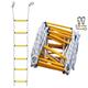 PHONME Rope ladder Emergency Fire Escape Ladder 2/3/4 storey for Home Climbing Fire Escape Weight Capacity Up to 420KG With Hooks for Windows and Balcony 3m 5m 8m 10m 15m 20m(Size:20m)