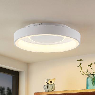 LED Deckenlampe Izan Lindby, dimmbar, weiß / opal, für Wohn- / Esszimmer, Kunststoff, Modern, LED Deckenleuchte Image