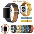 Bracelets d'affaires en cuir à la mode pour Apple Watch 40mm 44mm 38mm 42mm pour Apple Watch série