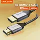 CABLETIME – câble HDMI 2.1 8K/60Hz 4K/144Hz 48Gbps Coaxial Ultra-fin pour PS4 Macbook Air hdtv