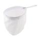 Stainless Steel Handle Coffee Tea Cloth Strainer Filter Sock Bag - Silver - 20cm Diameter