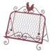 15.5" Brick Red Contemporary Rooster Cookbook Stand