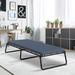 Nautica 16" Folding Steel Folding Bed Metal in Blue | 17 H x 31 W x 75 D in | Wayfair IMCE033TW