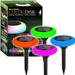 Bell + Howell Bell+Howell Color Changing Outdoor Solar Powered Garden Disk Lights, Wireless Auto On/off Lights in Black | Wayfair 8540
