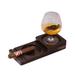 Bey-Berk Genuine Marble Cigar Coaster & Ashtray in Brown | 1.5 H x 4.25 W x 10 D in | Wayfair C326