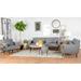 Corrigan Studio® Kemen 3 Piece Living Room Set Polyester in Brown/Gray | 33 H x 84 W x 34.25 D in | Wayfair Living Room Sets