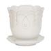 Juliska Jardins du Monde 7" H Ceramic Pot Planter Ceramic in White | 7 H x 7.25 W x 7.25 D in | Wayfair JM137/10