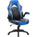 Lorell High Back Vinyl Gaming Chair Vinyl in Blue/Black | 46 H x 20 W x 19 D in | Wayfair LLR84395