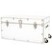 Williston Forge Chapotin Home Storage Trunk Manufactured Wood in White | 18 H x 40 W x 20 D in | Wayfair A8F78D12007242D290475059CC6A3D6F