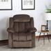 Red Barrel Studio® Guitierrez 41" Wide Manual Standard Recliner Microfiber/Microsuede in Brown | 39 H x 41 W x 30 D in | Wayfair