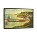 Vault W Artwork 'Port-en-Bessin 1888' by Georges Seurat Painting Print on Canvas in Green/White/Yellow | 18 H x 26 W x 1.5 D in | Wayfair