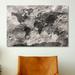 Ebern Designs Karlskrona 'Michael Tompsett World Map on the Moons Surface' - Wrapped Canvas Print in Black/Gray/White | 8 H x 12 W in | Wayfair