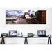 Ebern Designs Panoramic 10th Avenue, New York City, USA by Panoramic Images - Gallery-Wrapped Canvas Giclee Print Canvas in Black/Indigo/Pink