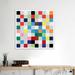 Wade Logan® Albree Modern Pixilated Tile Colorful Square Pattern' - Wrapped Canvas Print in Blue/Gray/Red | 26 H x 26 W x 1.5 D in | Wayfair