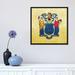 Winston Porter Flags New Jersey Light Grunge Graphic Art on Canvas in Blue/Brown | 18 H x 18 W x 1.5 D in | Wayfair