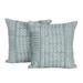 Foundry Select Bunnie Ikat Blue/Beige Square Throw Pillow Cover Cotton in Gray | 16 H x 16 W x 0.02 D in | Wayfair 6CD15F93BCE34C6EBB6DCD6FDA62752A