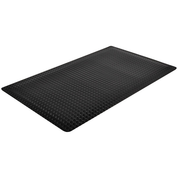 Notrax Diamond-Tuff 3' x 12' Black Anti-Fatigue Mat 510S0312BL - 1" Thick
