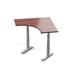 Inbox Zero Kaniah Direction Height Adjustable L-Shape Standing Desk Wood/Metal in Brown | 60 W x 24 D in | Wayfair CD89008378A742BC96550322655763EC