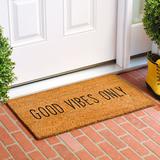 The Twillery Co.® Kelesia Good Vibes Only Non-Slip Indoor/Outdoor Door Mat Coir | 24 H x 12 W x 0.6 D in | Wayfair 272E0A14065148A480A6F114817FB5B4