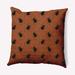 The Twillery Co.® Mitesh Polyfill Indoor/Outdoor Square Throw Cushion Polyester/Polyfill blend in Orange | 16 H x 16 W x 6 D in | Wayfair