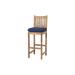 Willow Creek Designs Huntington 30" Teak Patio Bar Stool Patio Bar Stool Wood in Brown/White | 49 H x 17 W x 17 D in | Wayfair HUN-BS-2BSTL-5439