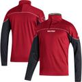 Men's adidas Red NC State Wolfpack AEROREADY Knit Quarter-Snap Jacket