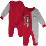 Infant Red/Heather Gray Wisconsin Badgers Halftime Two-Tone Sleeper
