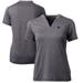 Women's Cutter & Buck Heather Charcoal Penn State Nittany Lions Forge Blade V-Neck Top