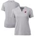 Women's Cutter & Buck Heather Gray Wisconsin Badgers Forge Blade V-Neck Top