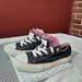 Converse Shoes | Converse Chuck Taylor All Star Low Top Sneaker Ruffle Tongue Black Pink 12 | Color: Black/Pink | Size: 12g