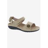 Wide Width Women's Drew Workaroud Sandals by Drew in Natural Fabric (Size 8 W)