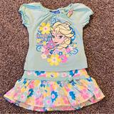 Disney Matching Sets | Disney, Frozen Girls Outfit Set, Size 3t | Color: Blue/Pink | Size: 3tg