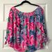Lilly Pulitzer Tops | Lilly Pulitzer Off The Shoulder Top Vivid Colors. Size Small | Color: Blue/Pink | Size: S