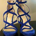 Jessica Simpson Shoes | Jessica Simpson Roelyn 8.5 M Heels - Cobalt Blue Lux Kid Suede | Color: Blue | Size: 8.5