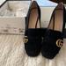 Gucci Shoes | Gucci Gg Marmont Suede Mid-Heel Pump Sz. 8 | Color: Black | Size: 8