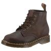 Schnürboots DR. MARTENS "6 Eye Boot 101 CRAZY HORSE", Herren, Gr. 40, braun (dunkelbraun), Leder, casual, Schuhe, Boots, Stiefel mit gepolsterter Sohle