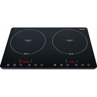 STEBA Doppel-Induktionskochplatte "IK 650 Slim", schwarz, B:60cm H:4cm T:38cm, Kochplatten