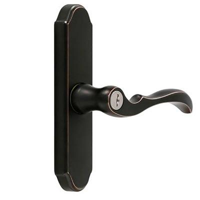 Larson M2 Mortise Handle with Key For Solid Core Doors Aged Bronze - Single Item