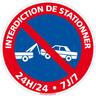 Panneau Interdiction de Stationner, Panneau de Signalisation Taille Standard 250 mm - Interdiction