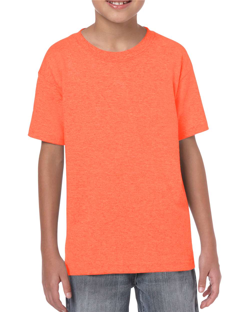Gildan G640B Youth Softstyle T-Shirt in Orange size XS | ring spun cotton 64000B