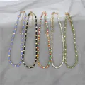 Tour de cou initial de perles colorées pour femmes collier pendentif breloque de collier bijoux