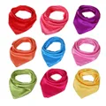 Foulard carré en soie douce petit foulard simple bandeau de tête et de cou A95