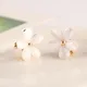 JIOFREE-Boucles d'oreilles à clip en opale de fleur sans piercing pour femmes bijoux fantaisie