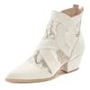 Stiefelette LASCANA, Damen, Gr. 42, weiß (beige), Obermaterial: 100% Textilmaterial. Decksohle: 100% Lederimitat. Laufsohle: 100% Synthetik, leicht transparent, unifarben, feminin, Schuhe Sommerboots Cowboy-Stiefelette Cowboyboots Stiefelette, mit...