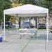 Pop Up Canopy with Carry Bag and Folding Table with Benches Set